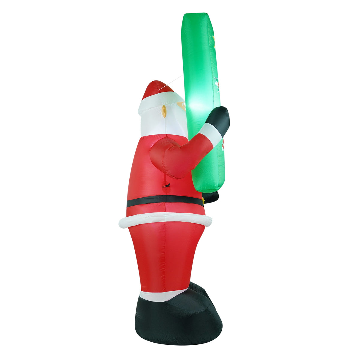Yexmas 7FT Christmas Inflatable Santa Claus with Photo Frame, Blow Up Santa Claus Xmas Decorations for Outdoor Indoor, Built-in LED Light for Yard Gardern Lawn