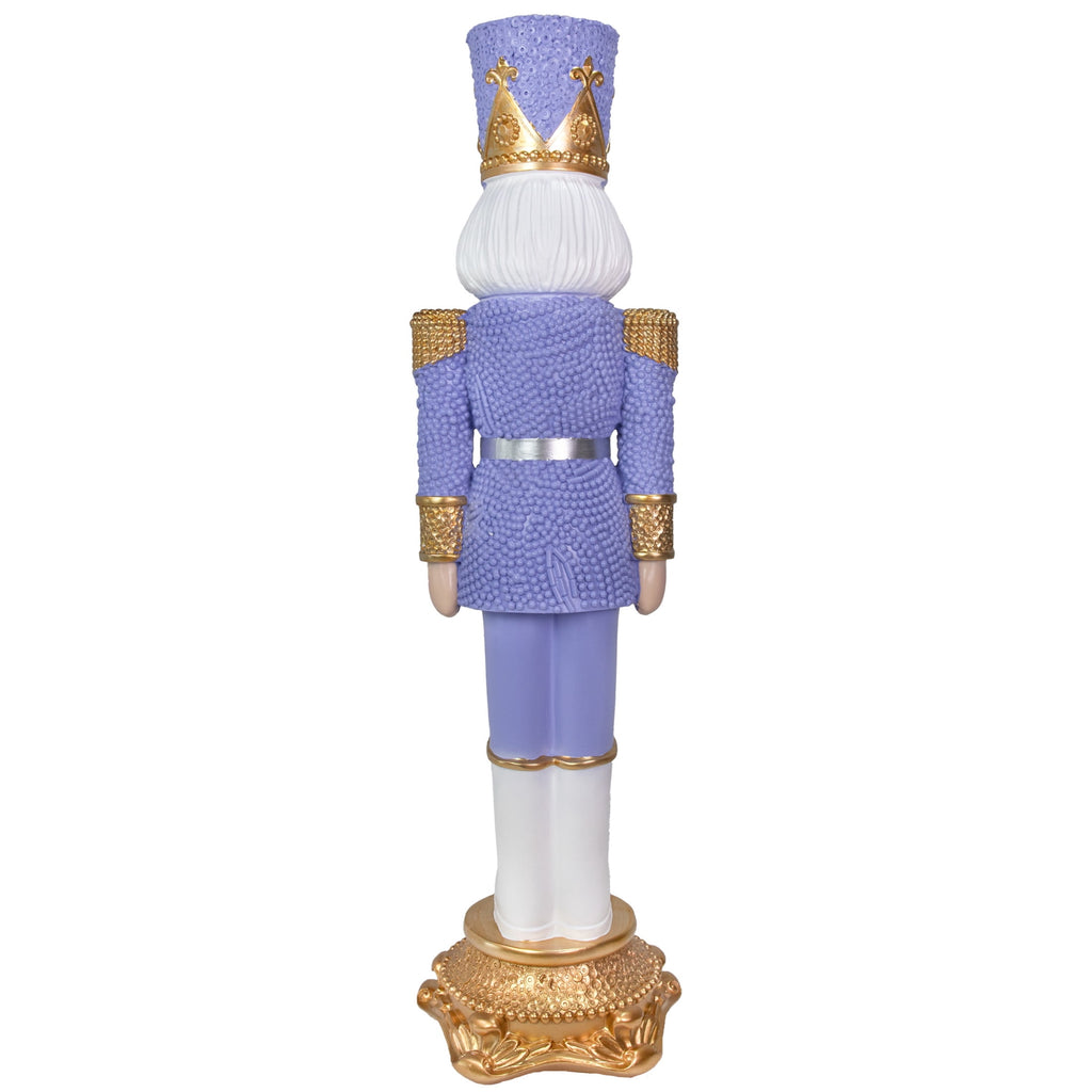 Sunnydaze Pink Polyresin Kenneth the Princely Nutcracker Christmas Statue, 37"