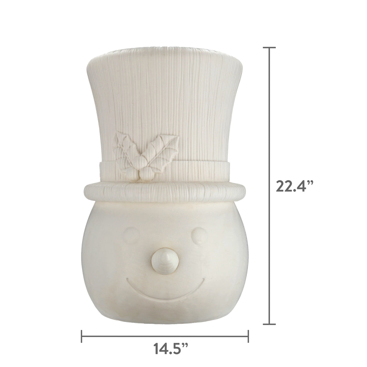 Paint-it-Yourself Blow Mold Snowman Decorative Nutcracker Head, White, 22.4", by Holiday Time