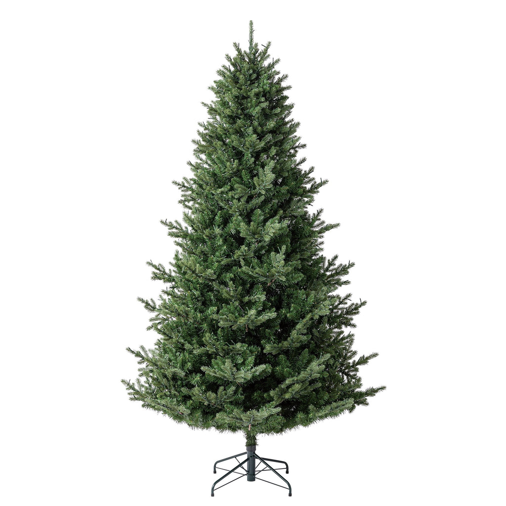 My Texas House 9' Pre-Lit Grand Spruce Green Artificial Christmas Tree with LumaDazzle Color-Changing Twinkle LED Lights, Quick Set, and Stand