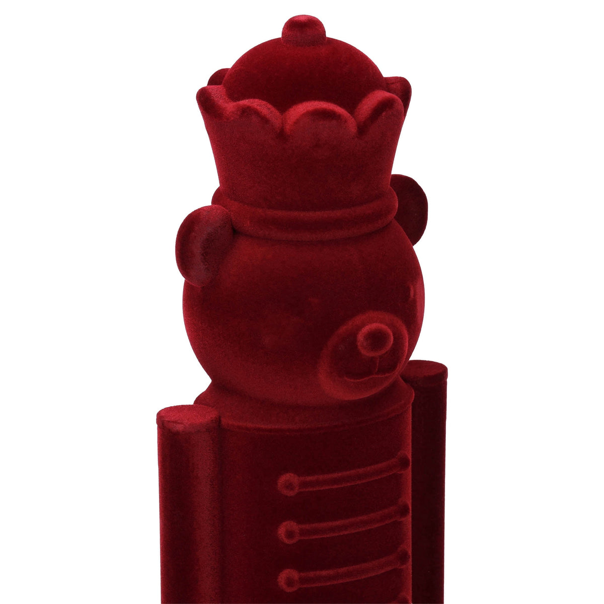 Velvet-Feel Nutcracker Bear Christmas Decoration, Red, 14", by Holiday Time
