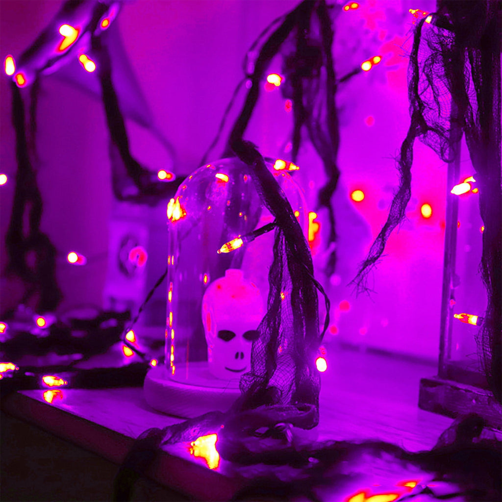 AZXY Halloween String Lights, Ghost Shaped White Halloween Lights, Indoor Outdoor Halloween Decor, Halloween Party Indoor Decor, Battery 5 FT Halloween Decorations, Stair Mantel Patio Halloween Decor
