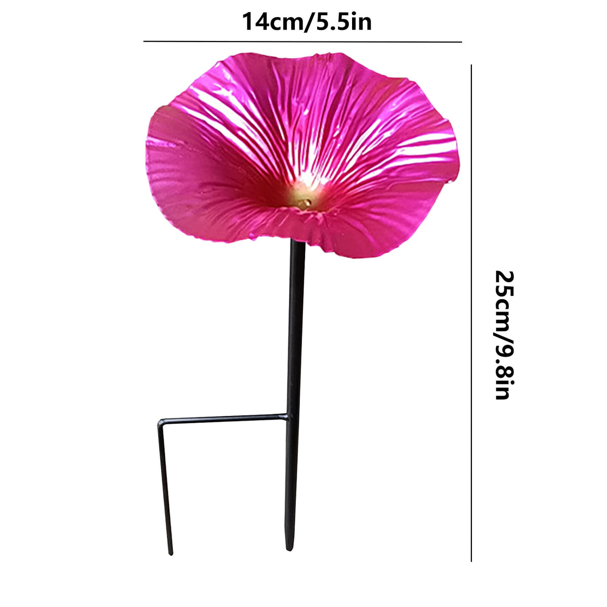 SLYNSHome Hummingbird Baths for outdoors Flowers Shaped Bird Bath Garden Decoration Hummingbird Feeders With Metal Stake for Yard Patio Outside (Hot Pink)