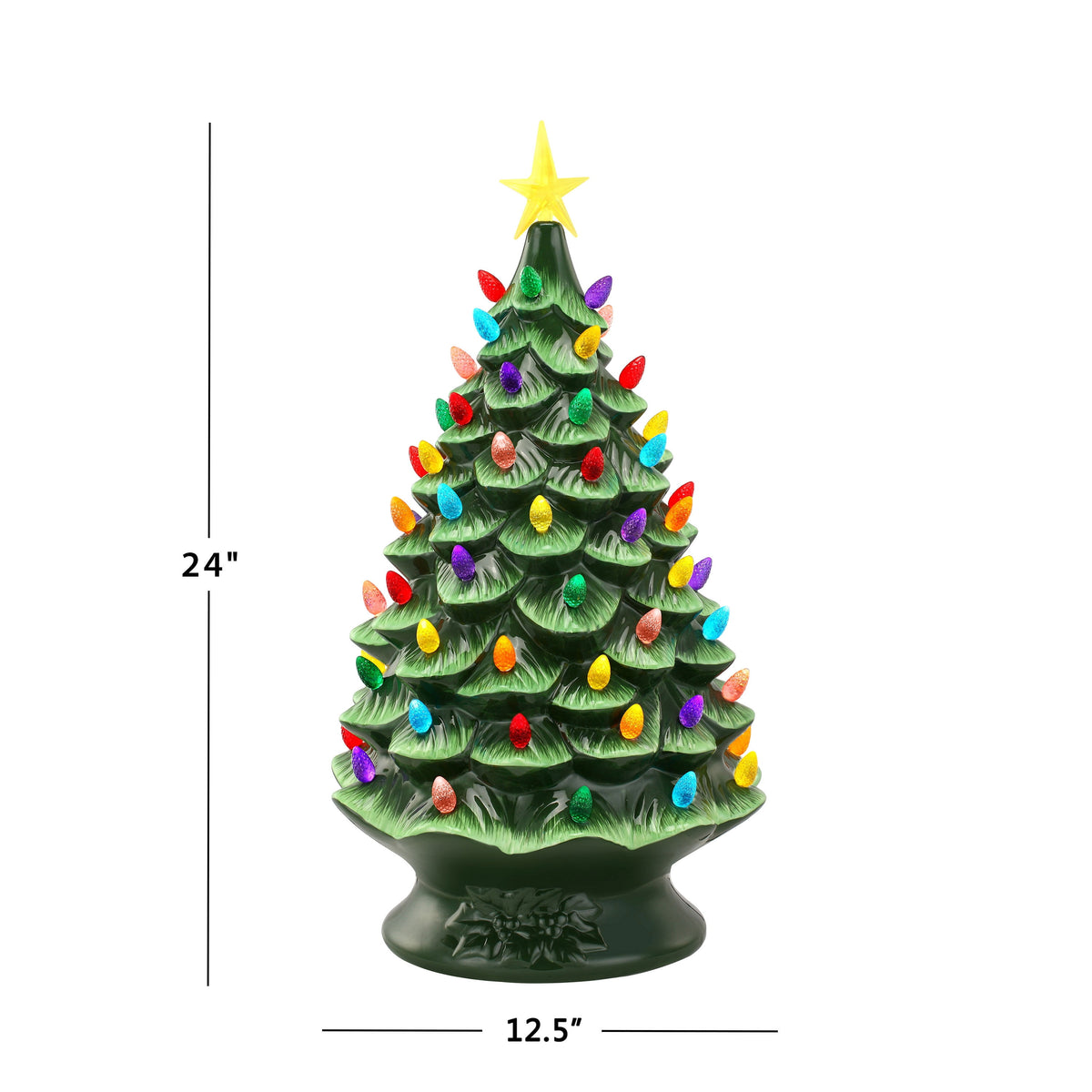Mr. Christmas 24 in. Nostalgic Ceramic Tree - Green