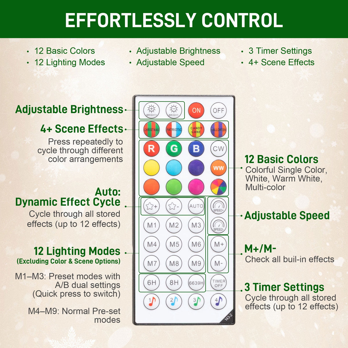 6ft Artificial Christmas Tree, 180 lED Christmas Tree with Metal Stand, Green Xmas Trees Seasonal Holiday Decoration Tree