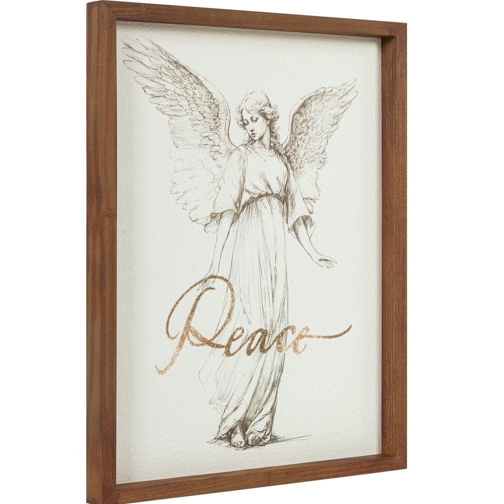 Angel of Peace Framed Christmas Wall Art, Multicolor, 12" x 16", by Holiday Time