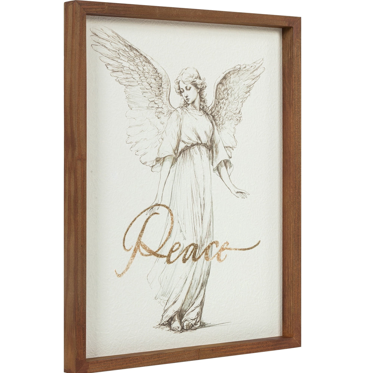 Angel of Peace Framed Christmas Wall Art, Multicolor, 12" x 16", by Holiday Time