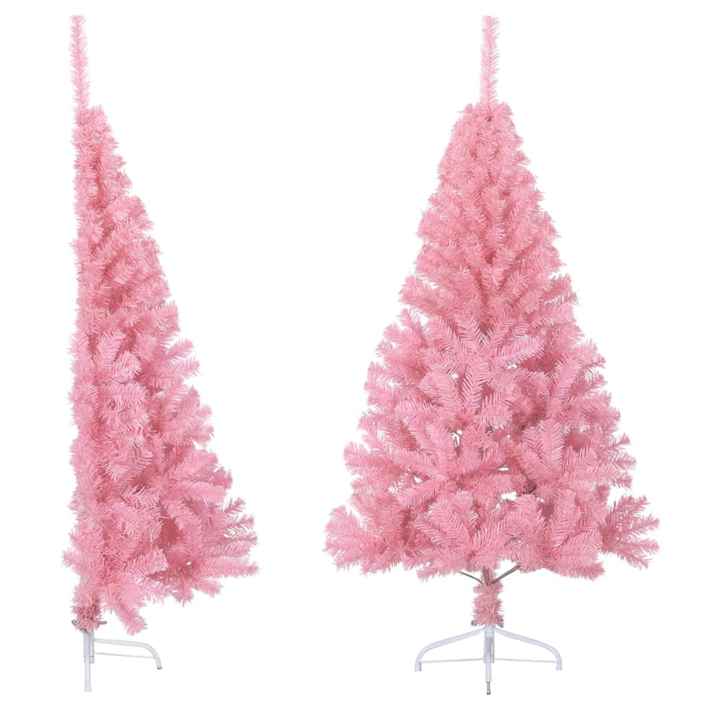 vidaXL Christmas Tree Decoration Artificial Half-Circle Tree with Stand PVC