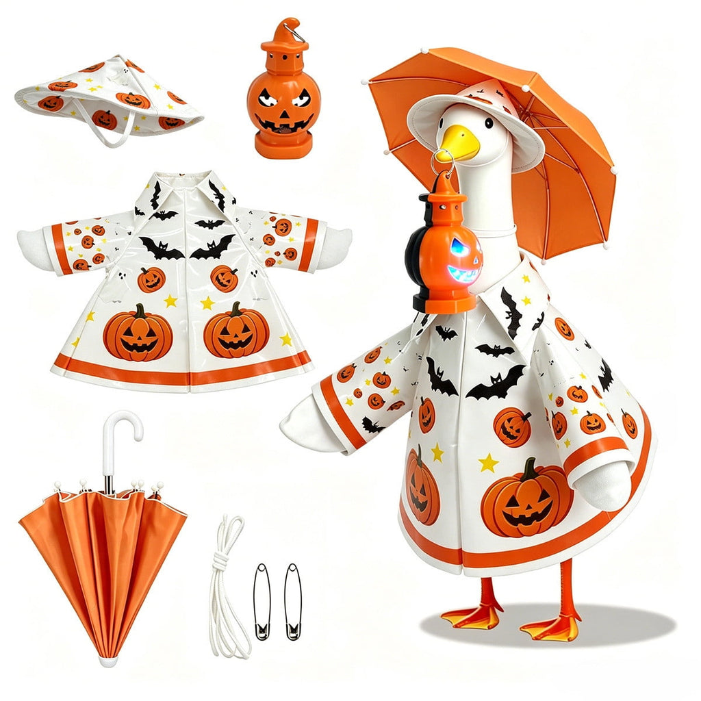 Lzobxe Porch Goose Clothes, Casual Style Lawn Yard Garden Decor for 23" High Cement or Plastic Geese, Goose Costume for All Season and Occasiona