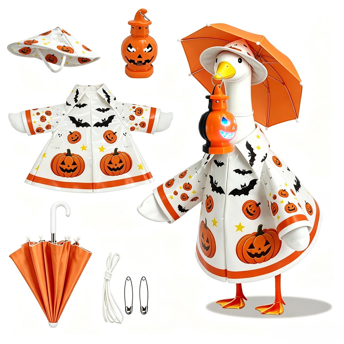 Lzobxe Porch Goose Clothes, Casual Style Lawn Yard Garden Decor for 23" High Cement or Plastic Geese, Goose Costume for All Season and Occasiona
