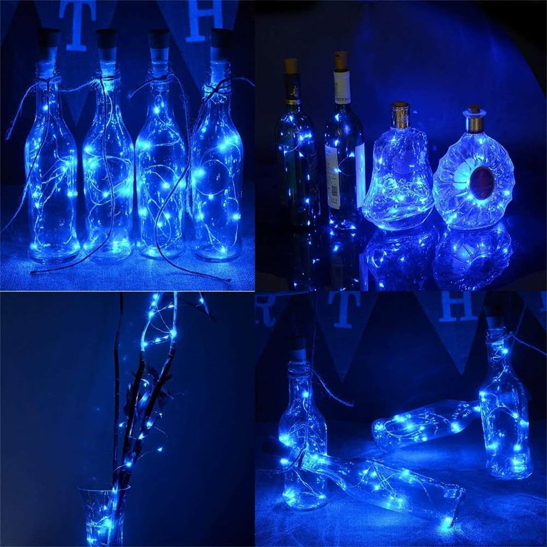 2 Pack Battery Operated Mini String Light,Indoor Led Fairy Light with Timer 6 Hours on/18 Hours Off for Craft Clear Vase Decoration,30 Count LED,10 Feet Silver Wire (Red)