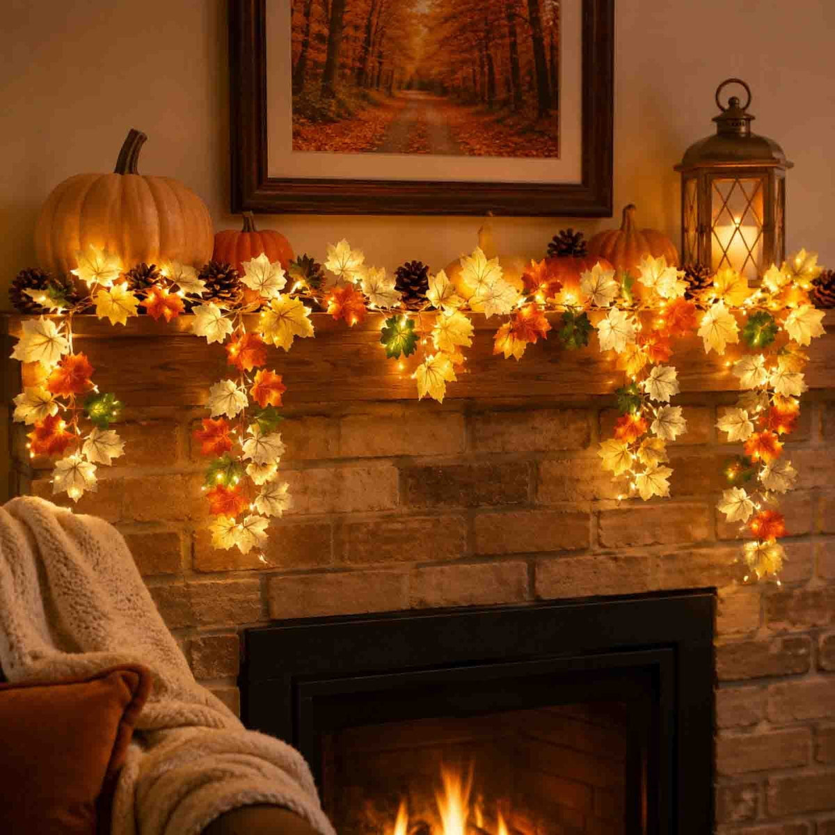 AZXY Halloween String Lights, Ghost Shaped White Halloween Lights, Indoor Outdoor Halloween Decor, Halloween Party Indoor Decor, Battery 5 FT Halloween Decorations, Stair Mantel Patio Halloween Decor