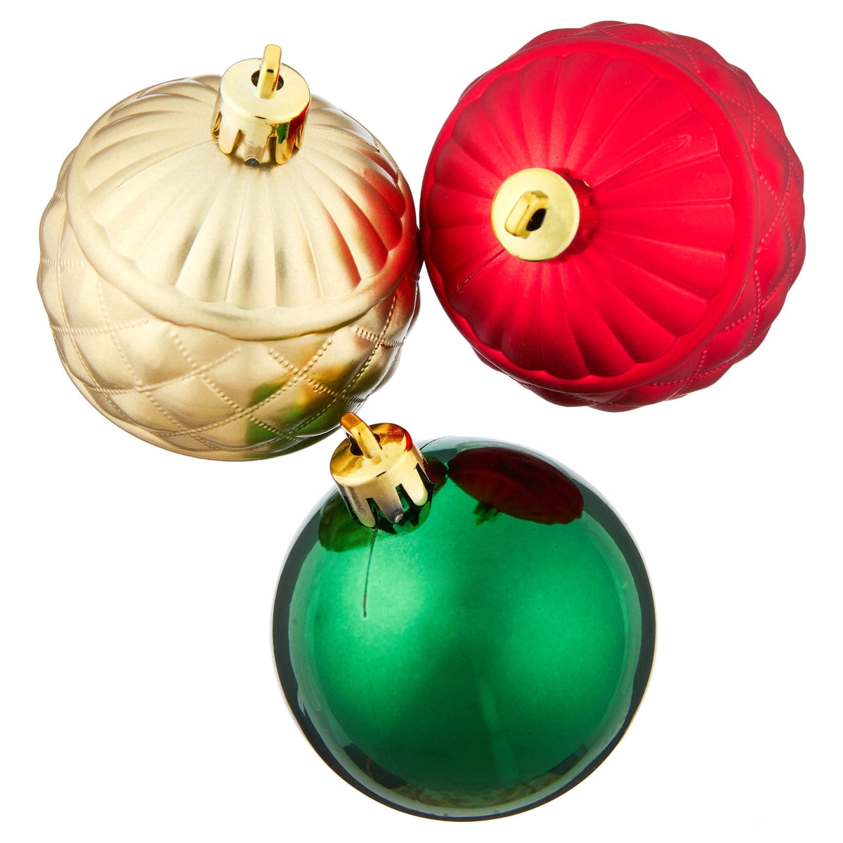 24-Count Red/Green/Gold Ball Shatterproof Christmas Ornaments, 2.8", by Holiday Time