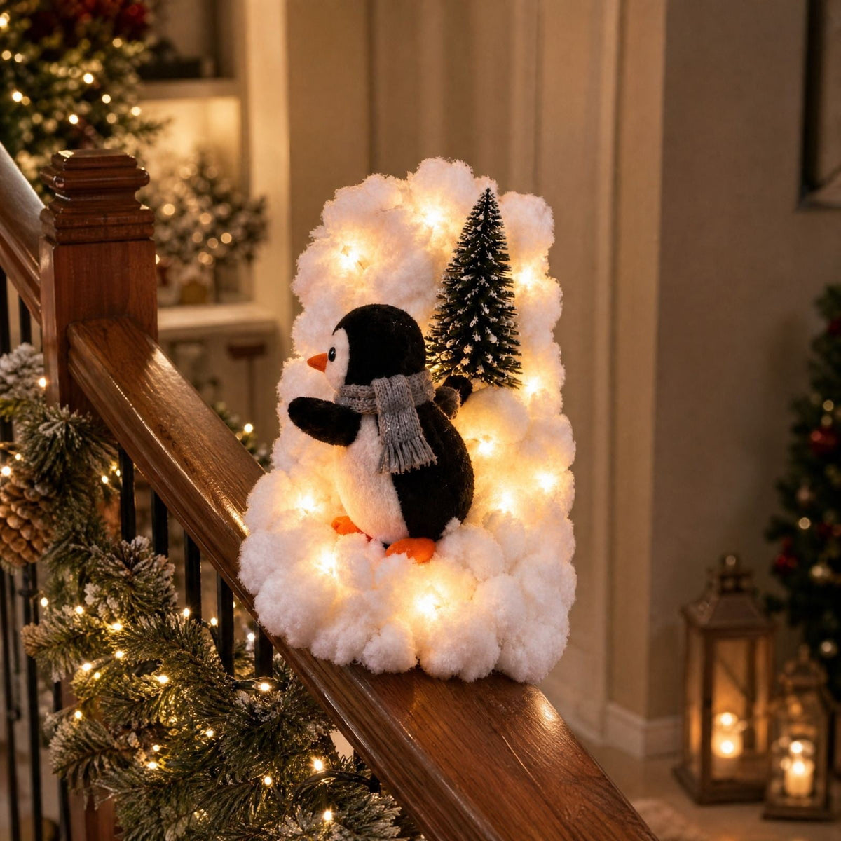 Snowman Magic Fountain, Flowing Snowflake LED Christmas Garden Light,Solar Power and Outdoor Garden Stake for Christmas Yard Decor