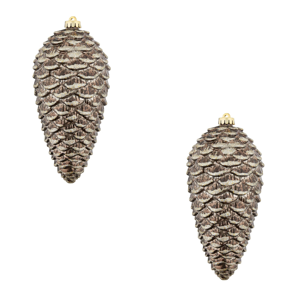 2-Count Red and White Jumbo Tinsel Candy Cane Shatterproof Christmas Ornaments, 14", by Holiday Time