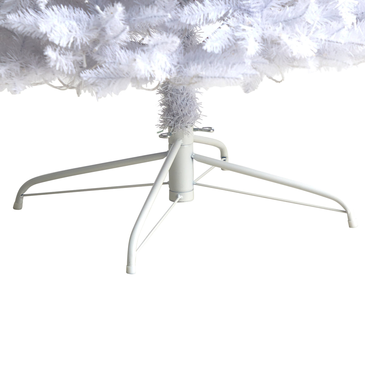 Nearly Natural 3' White Slim Artificial Christmas Tree Prelit 50 Warm White LED Lights