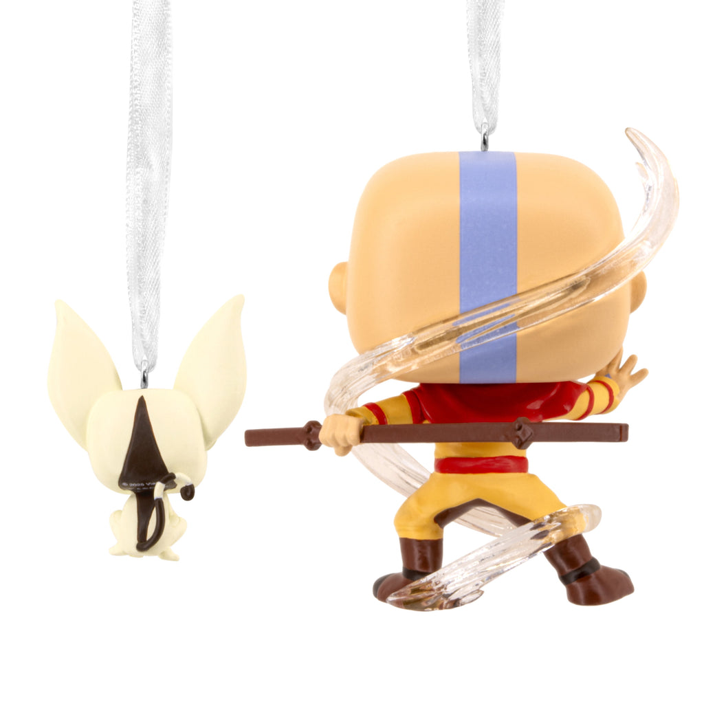 Hallmark Ornament (The Last Airbender Aang Momo Funko), Set of 2, 1 Count