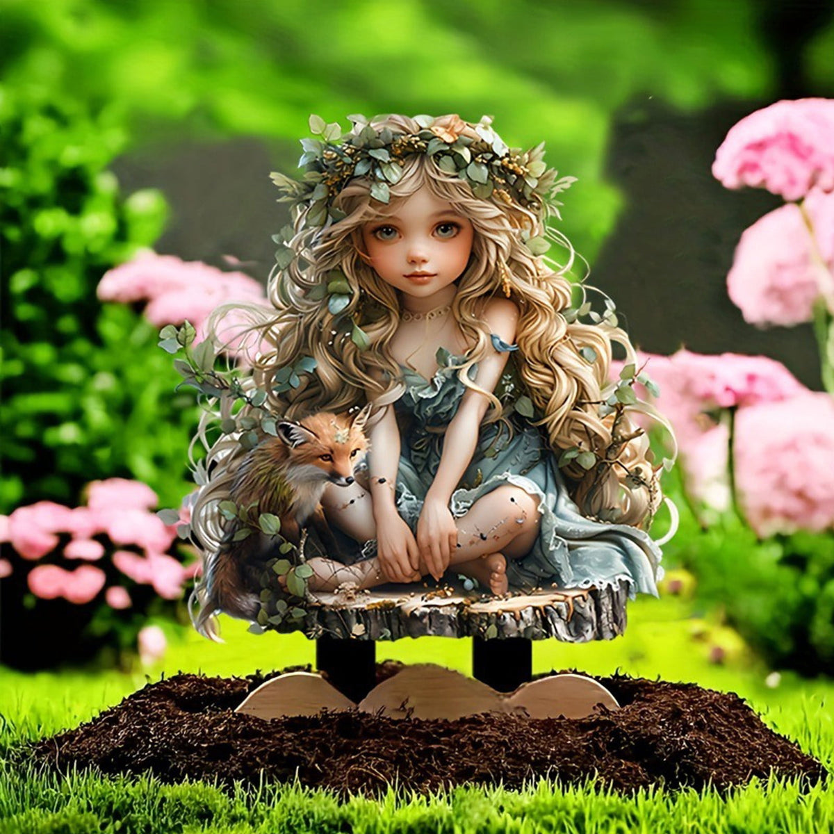 Nkmbld Clearance & Promo! Garden Ornaments, Garden Sculpture Acrylic Potted Plants and Courtyard Decorative Floor Tiles, Housewarming Ornament for Patio, Lawn, Yard, Pathway