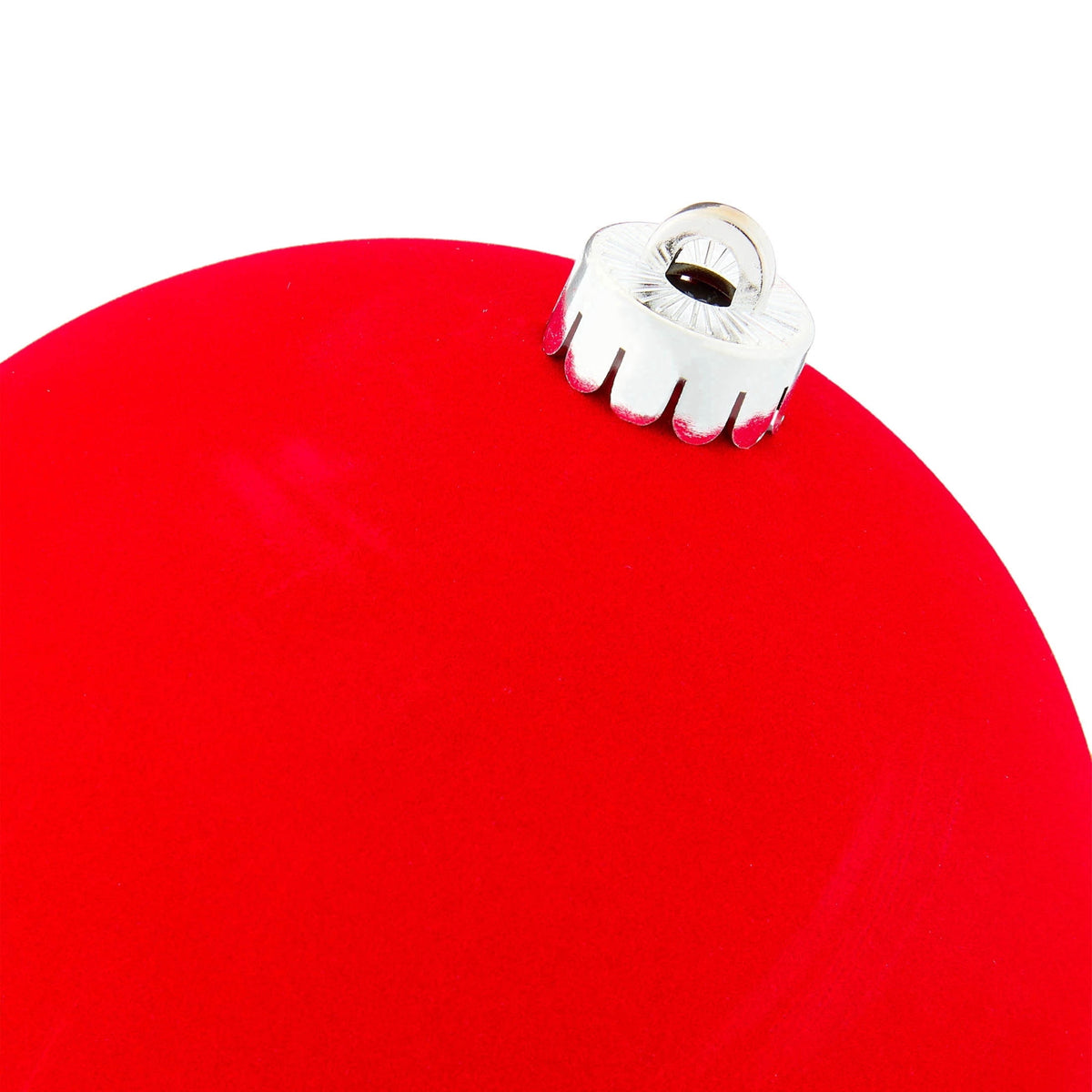 2-Count Red Jumbo Velvet-Feel Shatterproof Christmas Ornaments, 6.5", by Holiday Time
