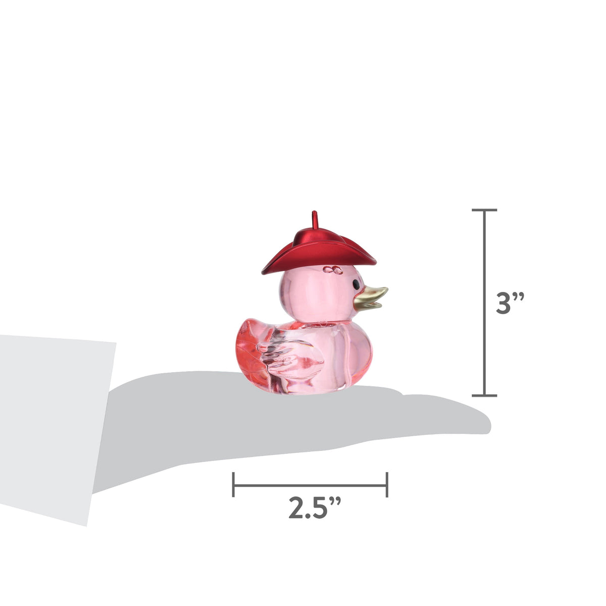 Pink Rubber Duckie with Cowboy Hat Christmas Ornament, 3", by Holiday Time