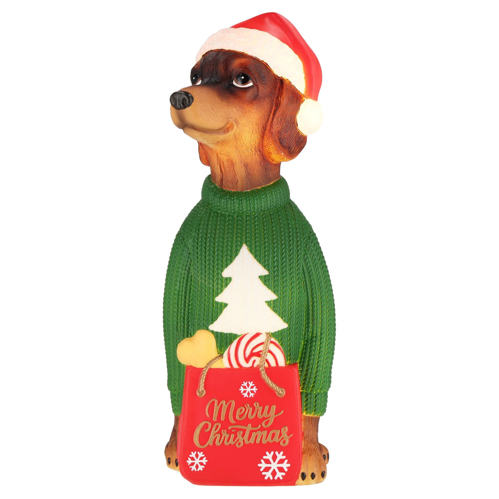 Lighted Blow Mold Dachshund Indoor/Outdoor Christmas Decoration, Multicolor, 24", by Holiday Time