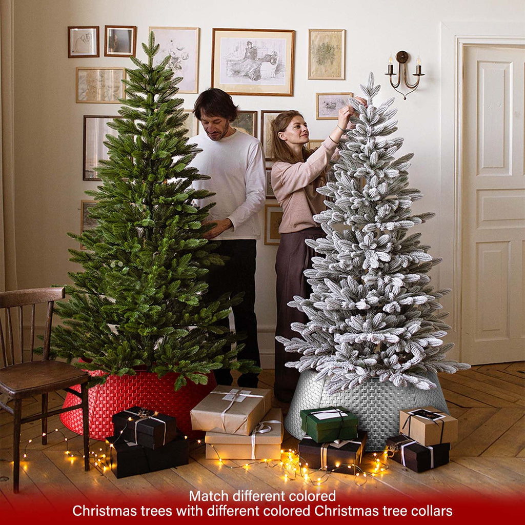 Ayieyill 28 inch Christmas Tree Collar, Christmas Tree Skirt for Christmas Tree Decorations | Metal