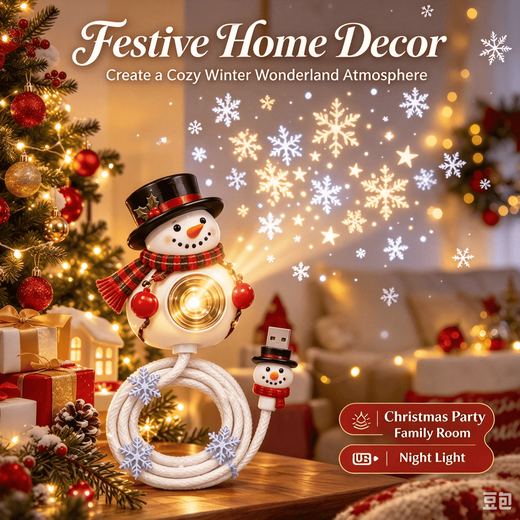 Christmas Projector Light Tree-Shaped, HD Plug Christmas Projector for Wall and Ceiling Decor, USB Indoor Christmas Light for Room, Party and Seasonal Displays