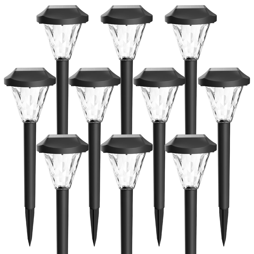 Gigalumi Solar Landscape Lights Contemporary Waterproof Cold White 10-Pack