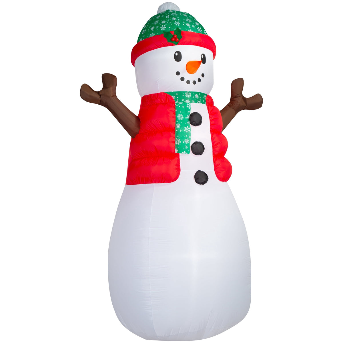 Multicolor Snowman Christmas Airblown Yard Inflatable, 10', by Holiday Time