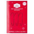 Green Jumbo Christmas Ornament Hooks, 2.5", 100 Count, by Holiday Time