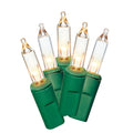 Indoor/Outdoor 100-Count Incandescent Mini Christmas String Lights, Clear, Green Wire, 19.5', by Holiday Time
