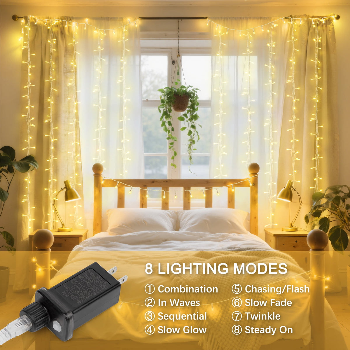 Scidweet Christmas String Lights, 196 FT 600 LED Twinkle Fairy Christmas Light with Remote for Indoor Outdoor Wedding Home Holiday Xmas Tree Decor, White