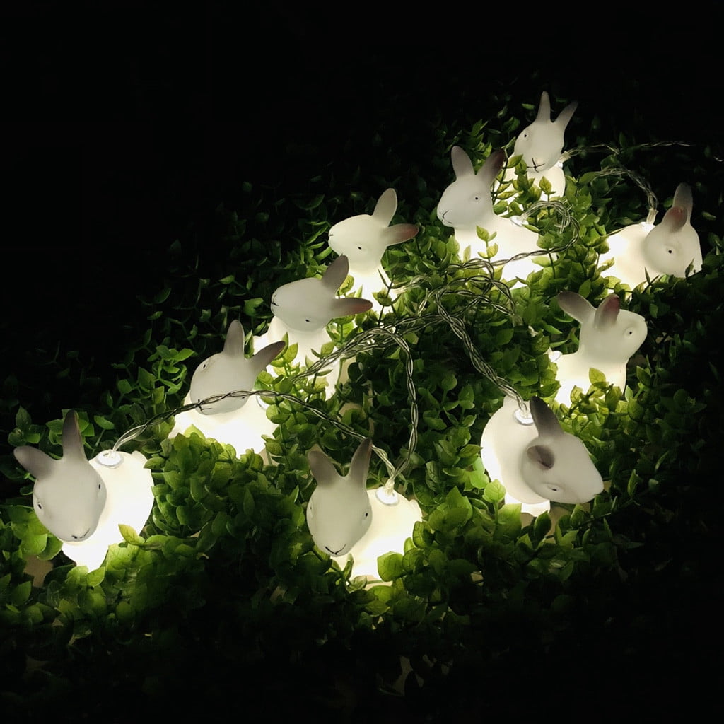 XGFHYJEH Easter Decoration, Bunny String Lights, Easter Lights Pastel, LED Easter Bunny Lights, Easter Decorations Indoors