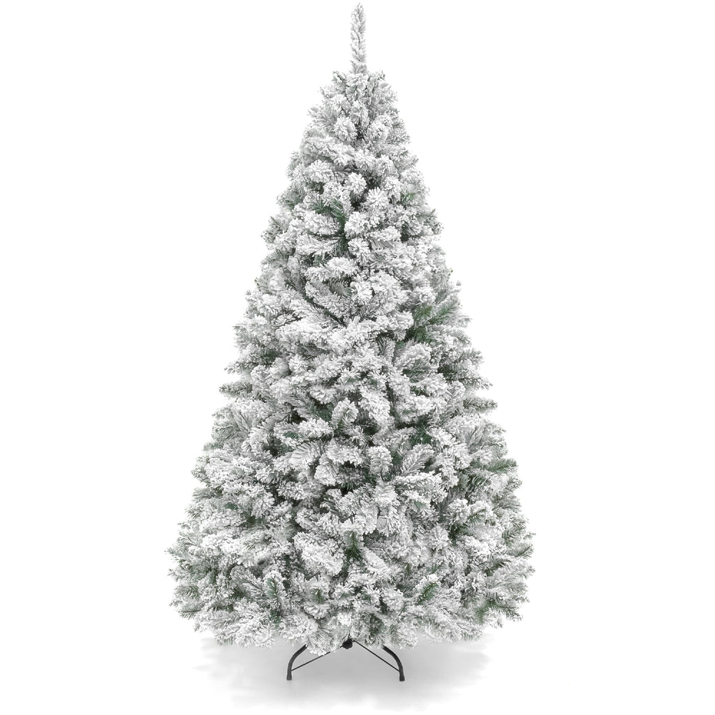 Fenbeli 6ft Artificial Christmas Tree with Metal Base, Indoor Outdoor Green