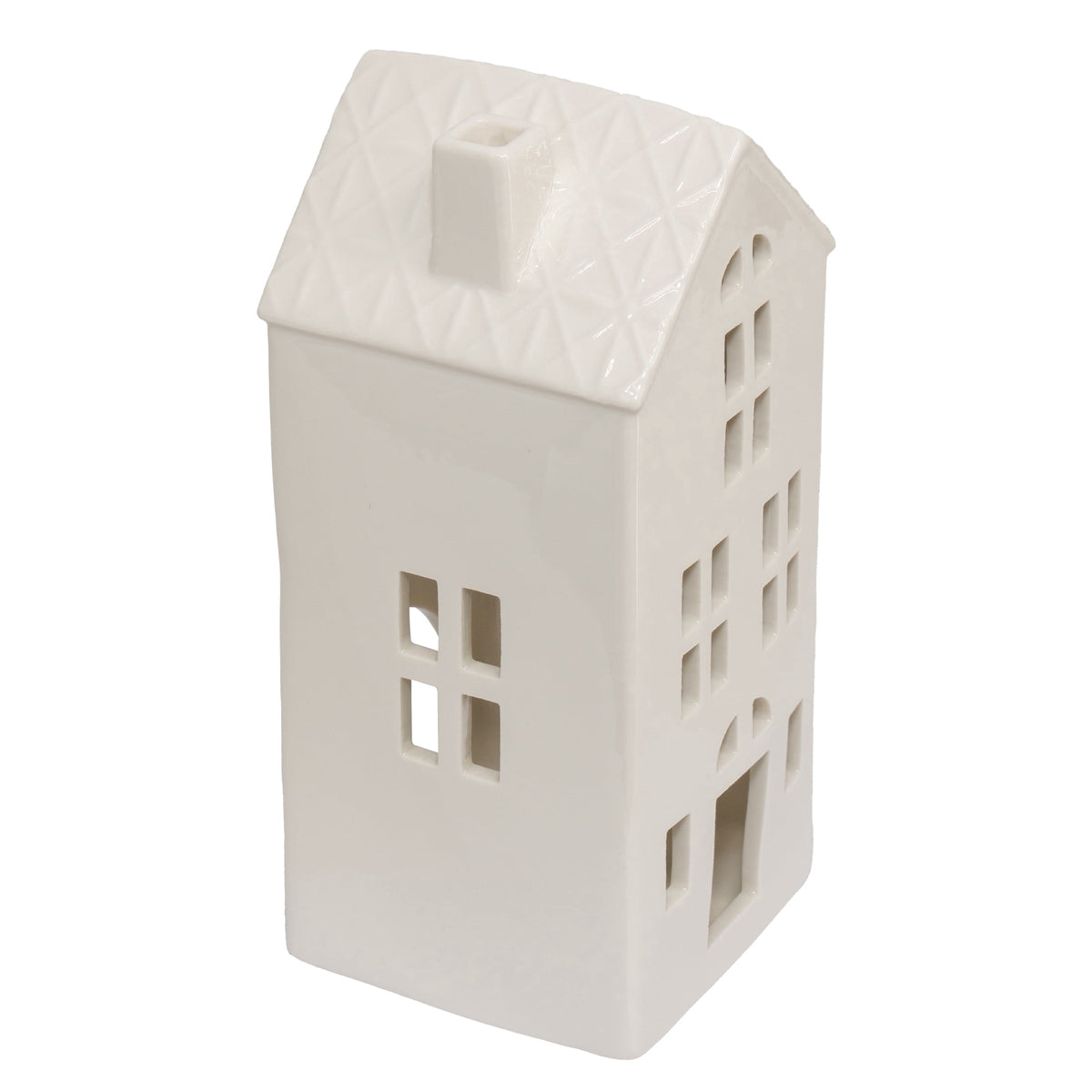 My Texas House Ceramic House Christmas Decoration, White, 8"