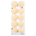 My Texas House 10-Count Cream Velvet-Feel Ball Christmas Ornaments, 4.5"