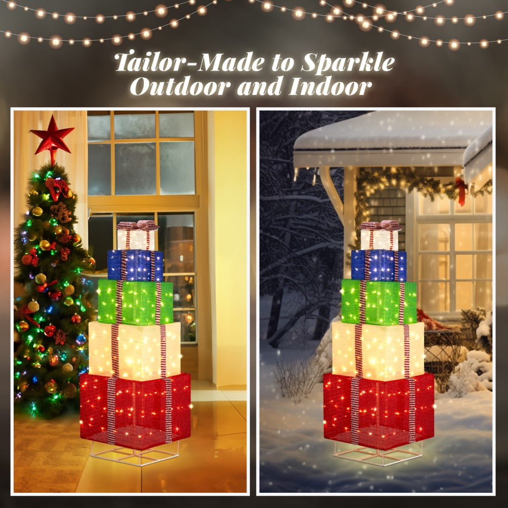 JOY Letter Sign Decoration - Lighted Home Scene Yard Sign Decor with Warm White Light - Indoor Outdoor Christmas Display for Lawn Garden - 47.2in Tall