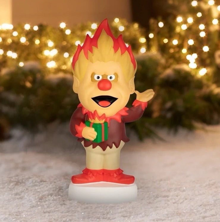 11.8" Heat and Snow Miser LED Lighted Figurines, Christmas Tabletop Decoration Light, Creative Holiday Desktop Ornaments LED Night Light Xmas Decor