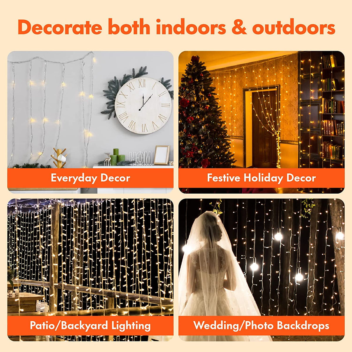 Twinkle Star 300 LED Christmas Fairy String Lights, 33 FT Multicolor with 8 Lighting Modes, Indoor/Outdoor Holiday Decorations, Mother’s Day Gift Ideas
