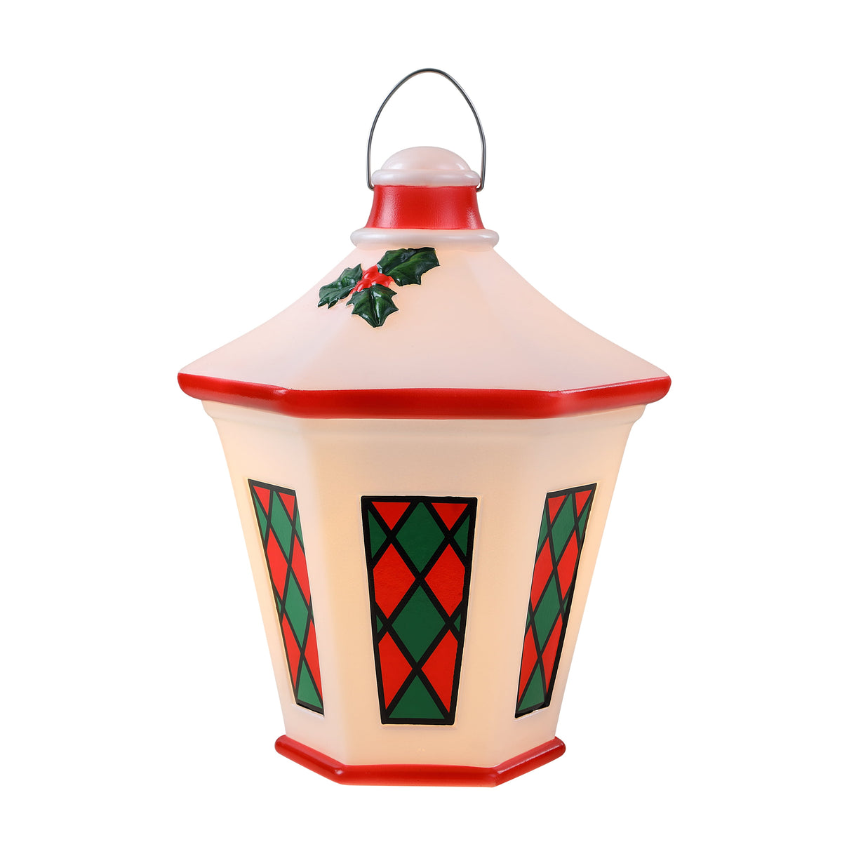 Mr. Christmas 11-inch Blow Mold Lantern, White