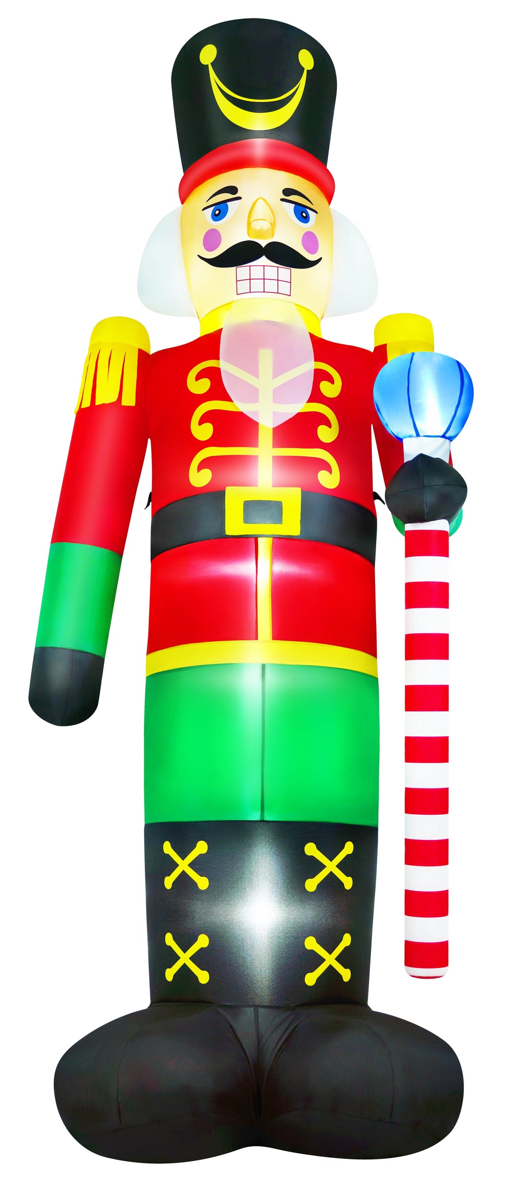 Yexmas 8FT Christmas Inflatable Nutcracker Soldier Blow Up Yard Decor with LED Light for Outdoor Christmas Party ,Garden and Lawn