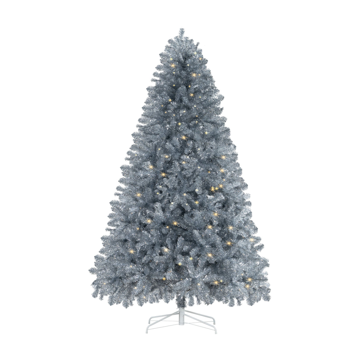 Naomi Home 7.5ft Gold Christmas Tree with Lights, Unique Colored Christmas Tree Prelit with 1412 Branch Tips, 600 Warm Lights and Metal Stand, Aritificial Christmas Tree