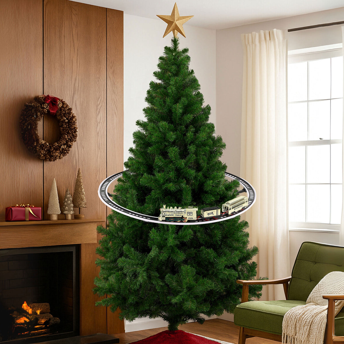 Mr. Christmas Animated Train Around the Tree - Gold