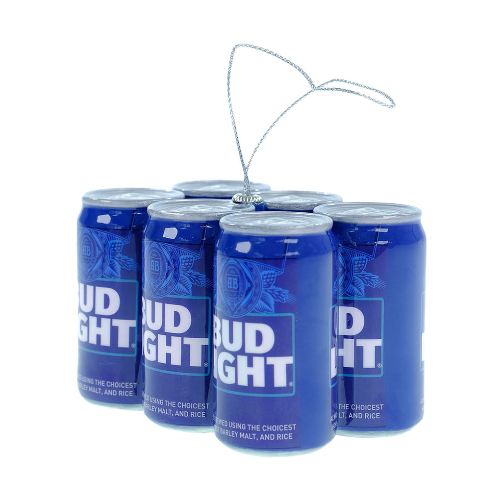 Bud Light Six‑Pack Figural Christmas Tree Ornament