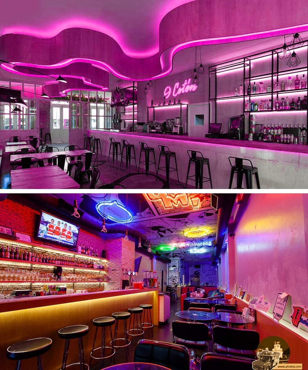Strip Lights 16.4ft, RGB Color Changing LED Lights for Home, Kitchen, Room, Bedroom, Dorm Room, Bar, with IR Remote Control, 5050 LEDs, DIY Mode