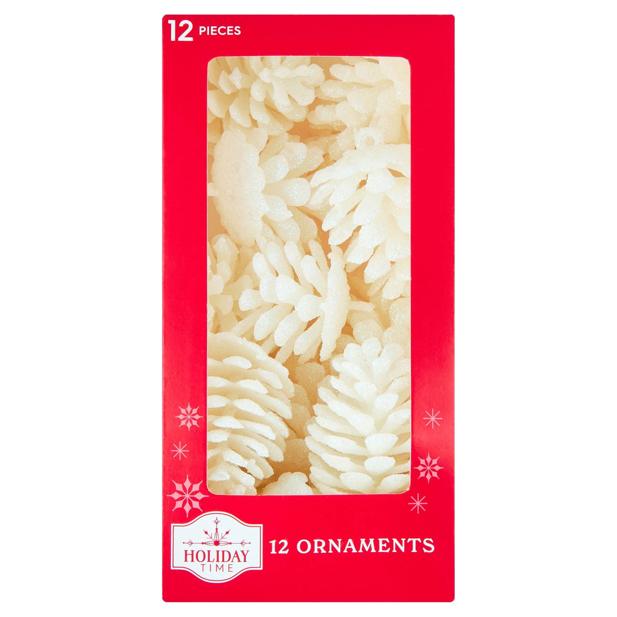 12-Count Pink Glitter Pinecone Christmas Ornaments, 2.4", by Holiday Time