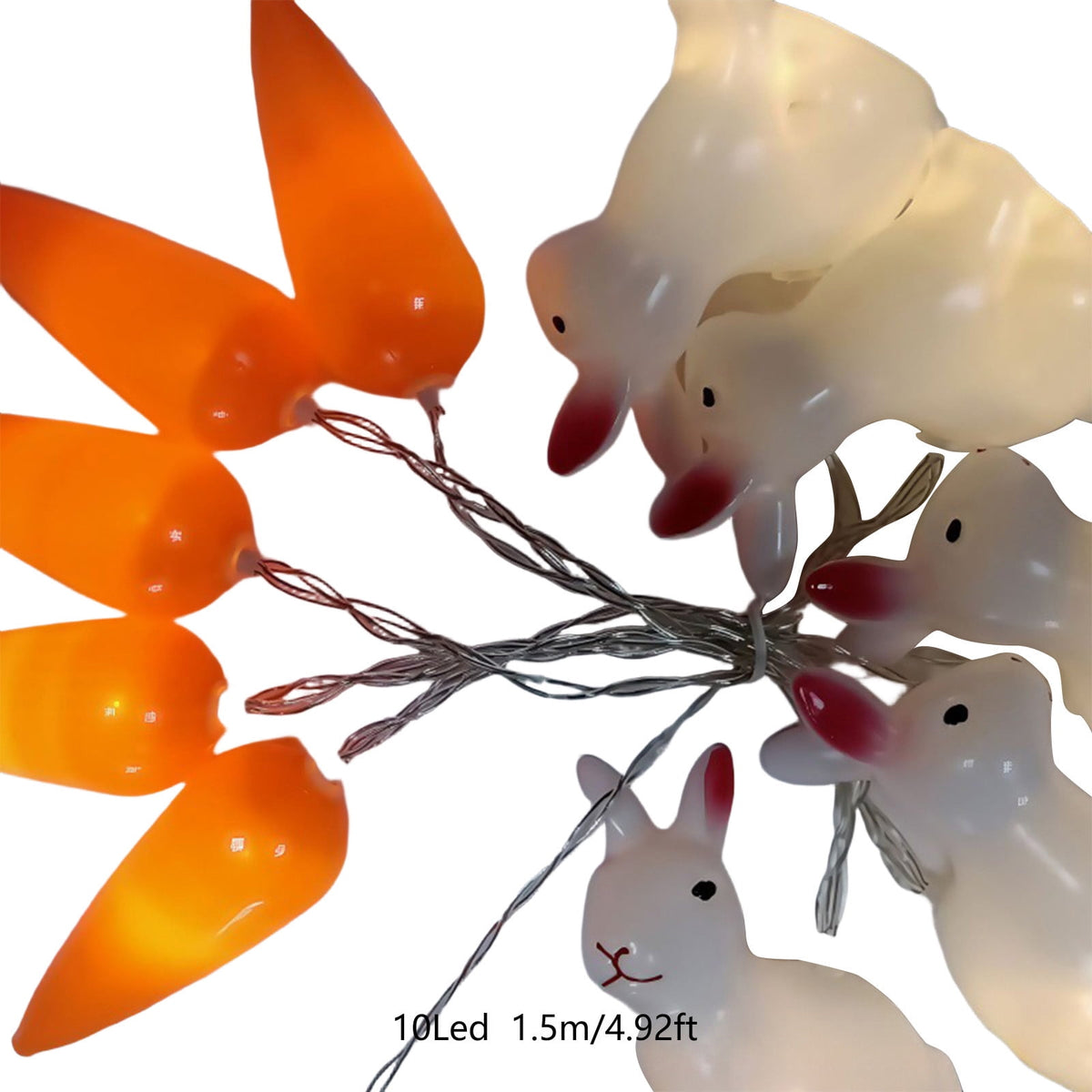 XGFHYJEH Easter Light Bunny String Lights Battery Operated 1.5M 10LED Fairy String Lights for Easter Decor Indoor Bedroom Patio Spring Theme Party Decor