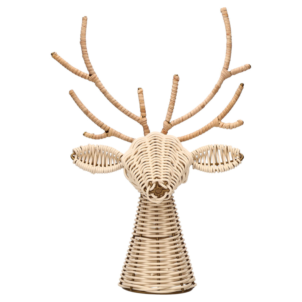 Rattan and Metal Woven Reindeer Christmas Decoration, Brown, 14", by Holiday Time