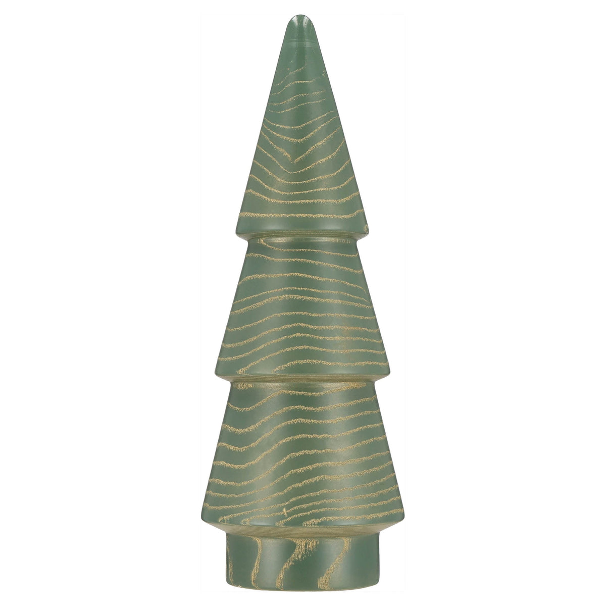 Wooden Christmas Tree Decoration, Green and Gold, 14", by Holiday Time