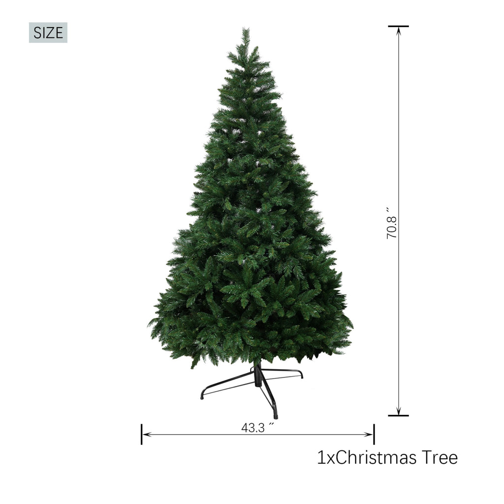 7Ft Pre-Lit Artificial Christmas Tree Premium Hinged Design with 450 LED Lights Holiday Season